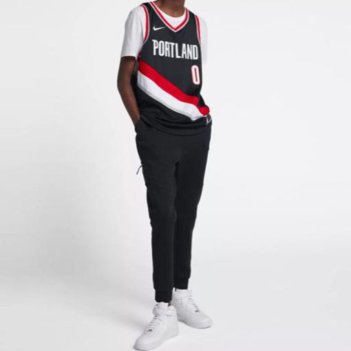 Nike Damian Lillard Icon Edition Swingman Jersey | Red/Black