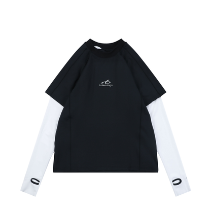 Balenciaga FW26 Chest-Print Paneled T-Shirt – Men's