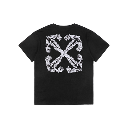 Off-White Wavy Anchor Arrow Embroidery T-Shirt | Short-Sleeve
