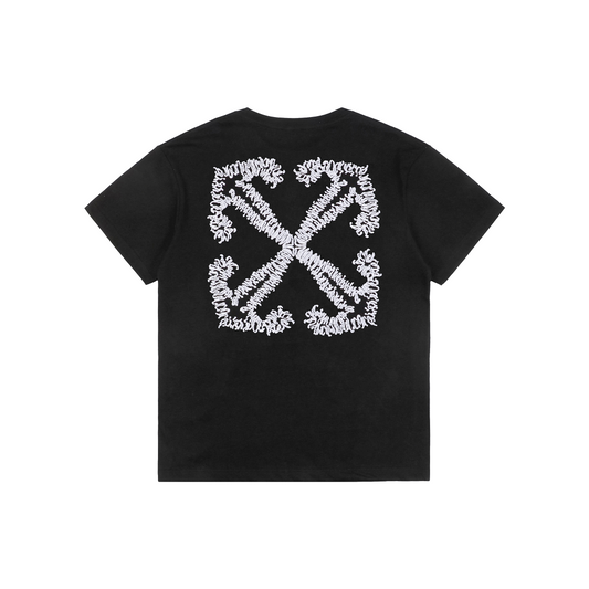 Off-White Wavy Anchor Arrow Embroidery T-Shirt | Short-Sleeve