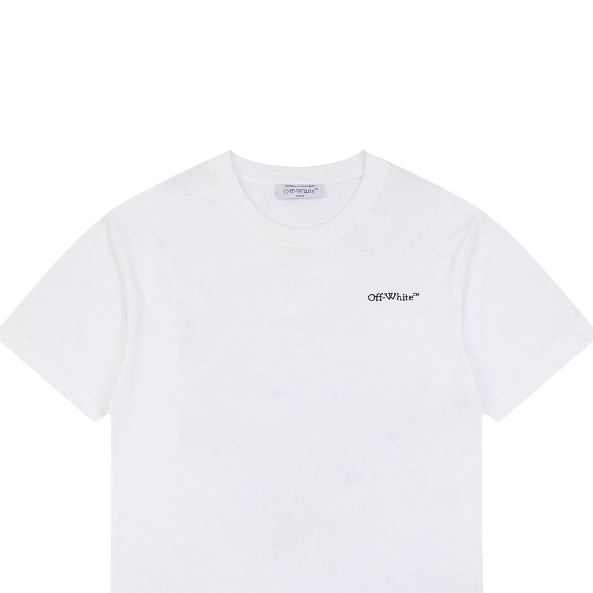 Off-White Free-Form Arrow Embroidery Short-Sleeve T-Shirt - White