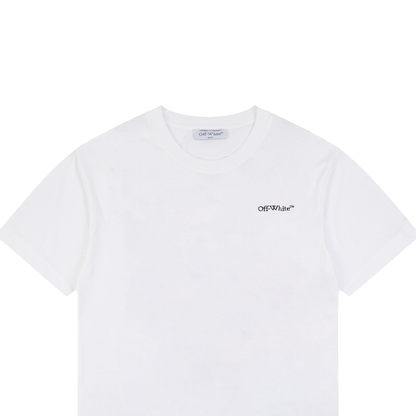 Off-White Free-Form Arrow Embroidery Short-Sleeve T-Shirt - White