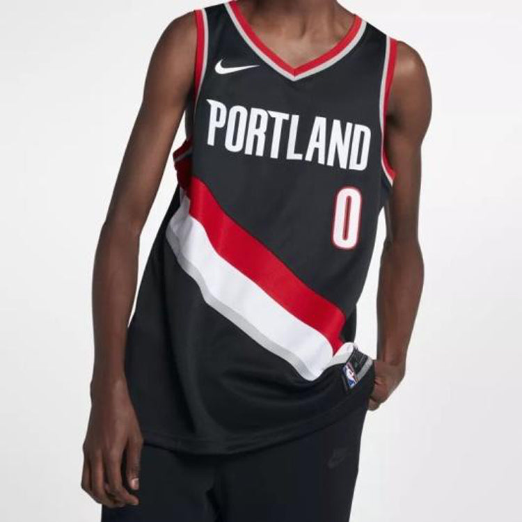 Nike Damian Lillard Icon Edition Swingman Jersey | Red/Black