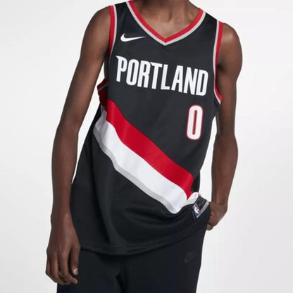 Nike Damian Lillard Icon Edition Swingman Jersey | Red/Black