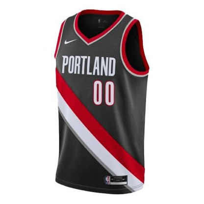 Nike Blazers Anthony No. 0 Swingman Jersey - Black