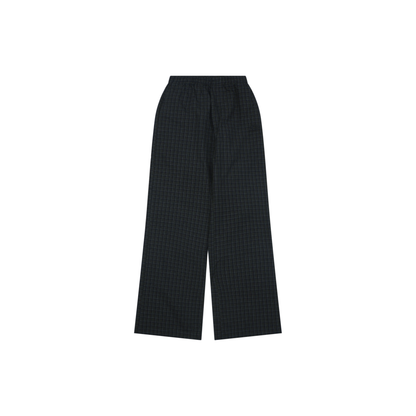 Balenciaga Micro-Check Wide-Leg Trousers