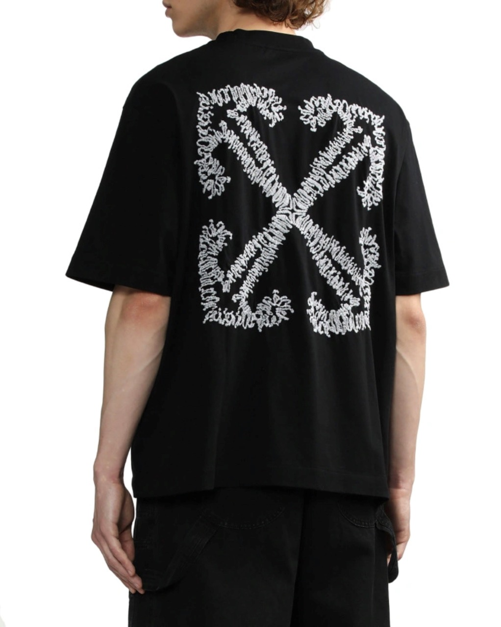 Off-White Wavy Anchor Arrow Embroidery T-Shirt | Short-Sleeve