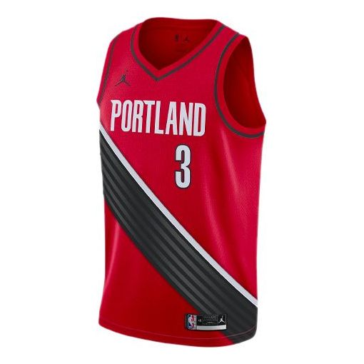 Air Jordan Blazers McCollum No. 3 Swingman Jersey - Red