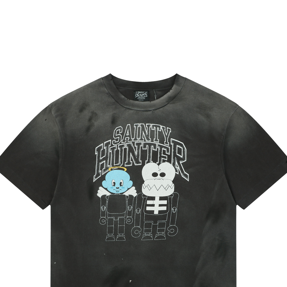 Saint Michael Skull Cherub Print Short-Sleeve T-Shirt