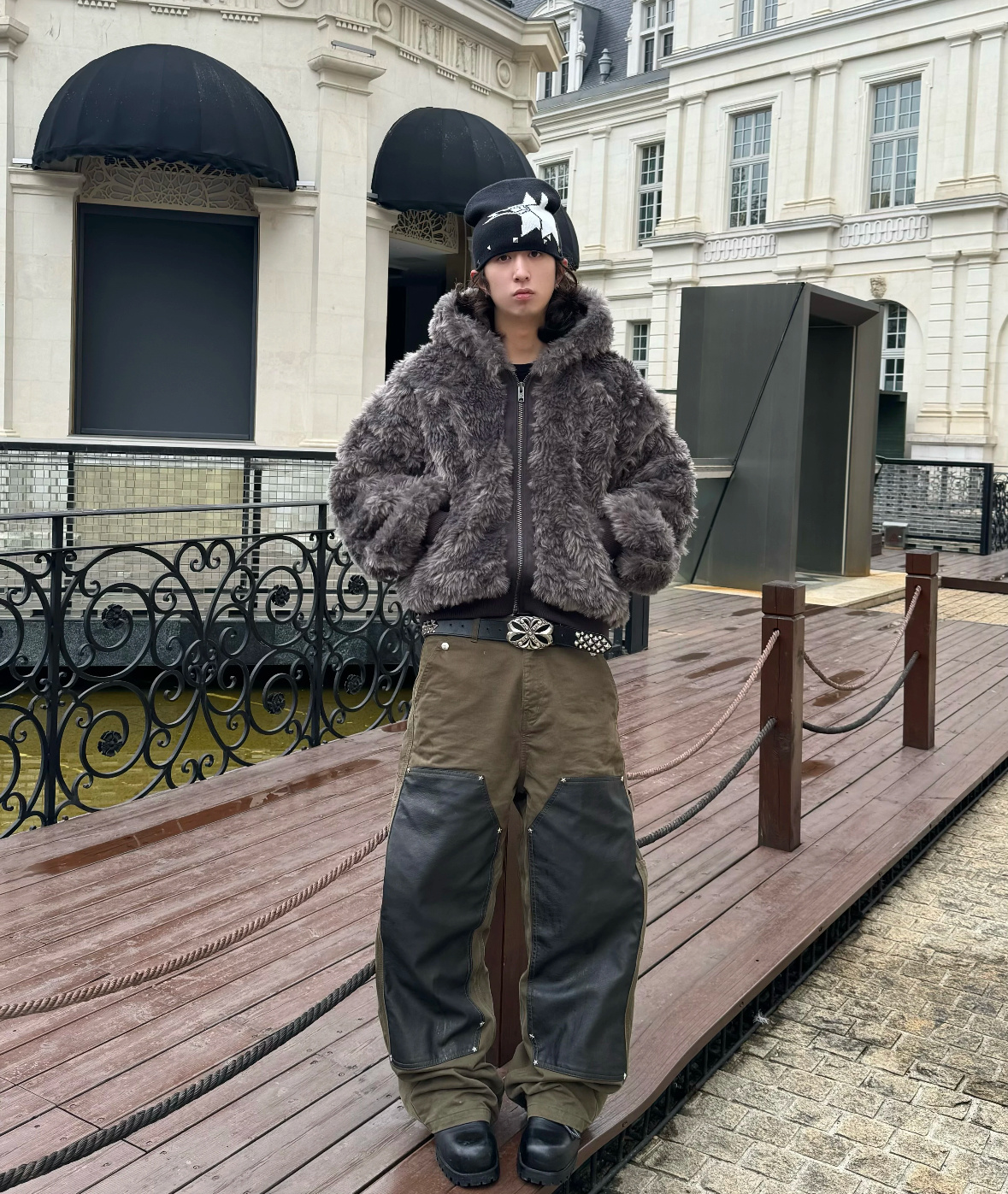 Chrome Hearts 24FW Logger Pants with Leather Panels