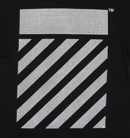 Off-White Beaded Line T-Shirt | Black Short-Sleeve