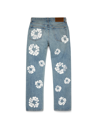 Denim Tears Cotton Wreath Straight Denim Pant | Light Wash
