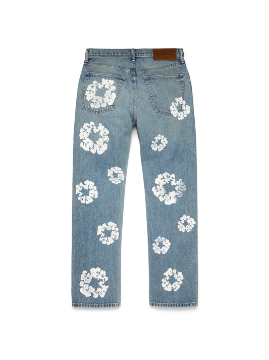 Denim Tears Cotton Wreath Straight Denim Pant | Light Wash