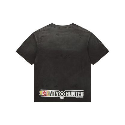 Saint Michael Middle-Finger Skull Print Short-Sleeve T-Shirt