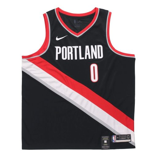 Nike Damian Lillard Icon Edition Swingman Jersey | Red/Black