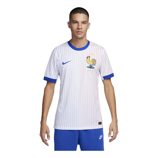 Nike France FFF 24/25 Stadium Away Soccer Jersey – White/Blue