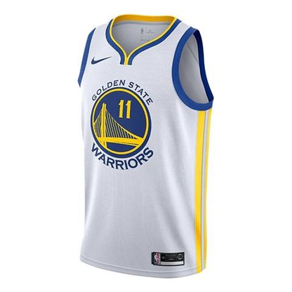 Nike Klay Thompson Golden State Warriors Connected Jersey - White/Yellow/Blue
