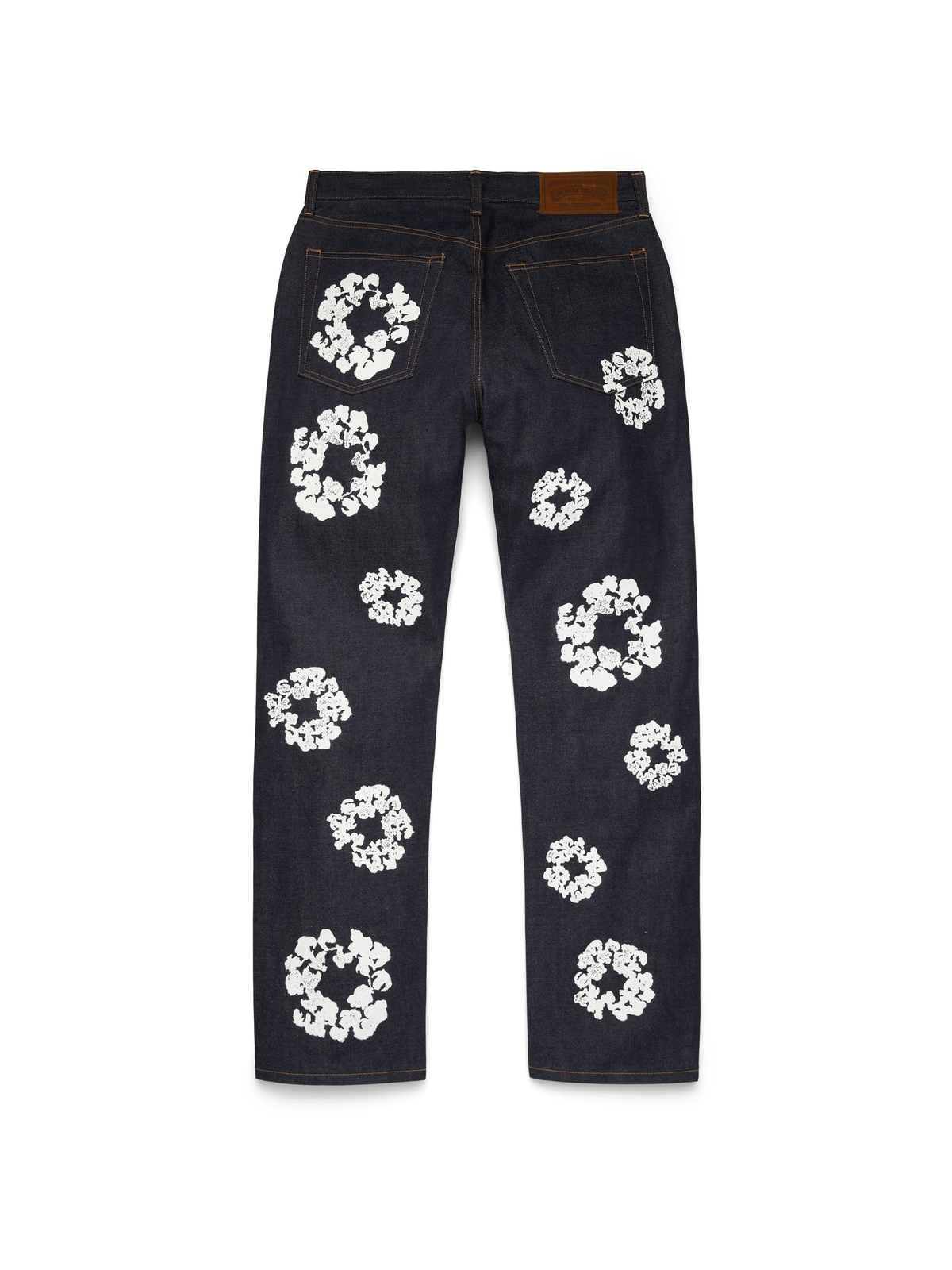 Denim Tears Straight Cotton Wreath Denim Pants | Light Wash