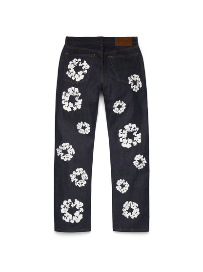 Denim Tears Straight Cotton Wreath Denim Pants | Light Wash
