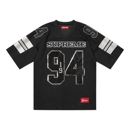 Supreme Sequin Football Jersey – Black