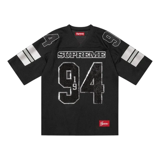 Supreme Sequin Football Jersey – Black