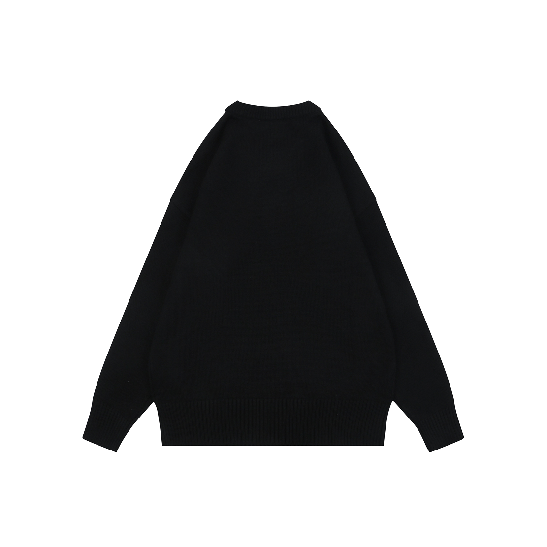 AMI Paris Heart-Intarsia Crew-Neck Sweater - Black