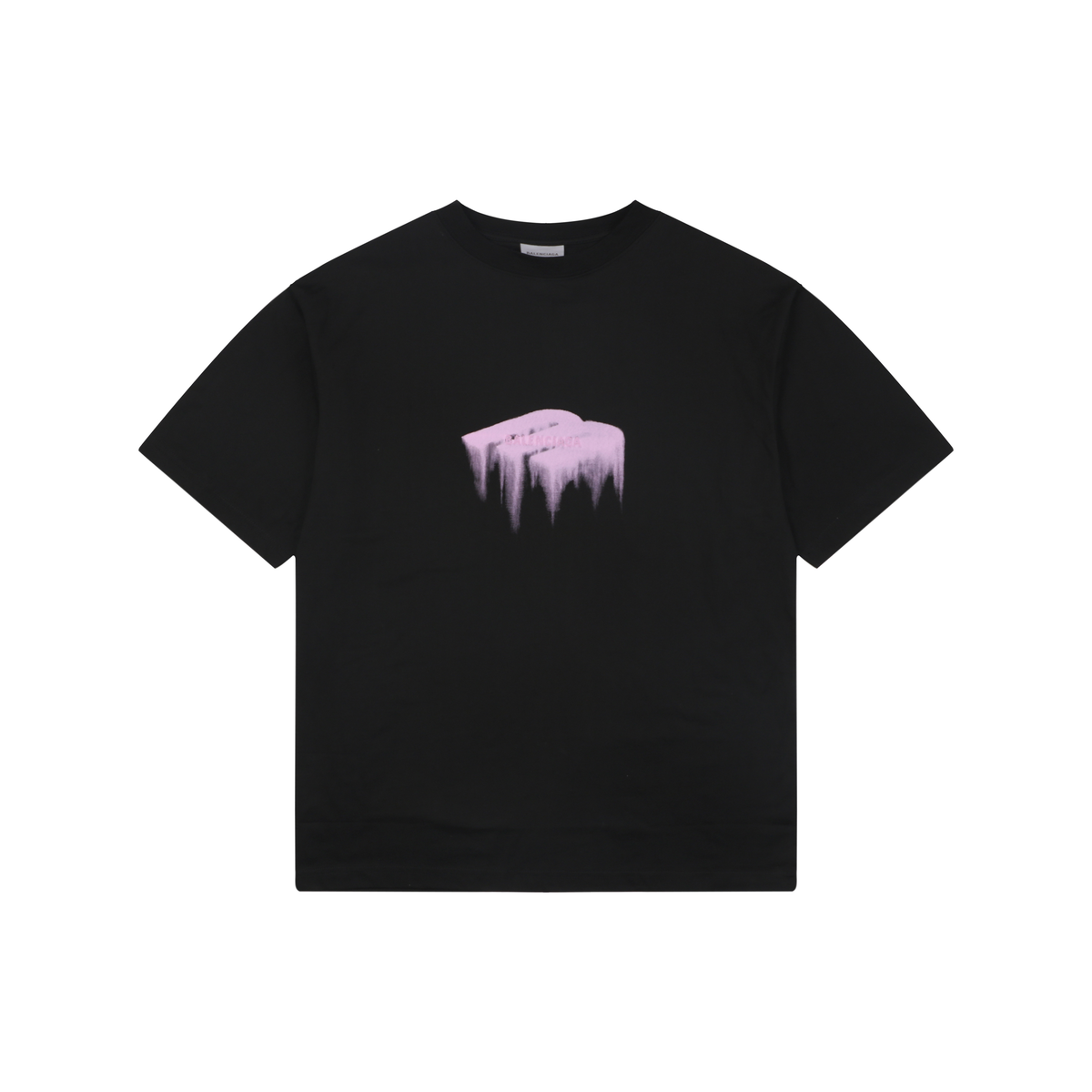 Balenciaga SS26 Wet Brush Logo Oversized T-Shirt – Men's Black