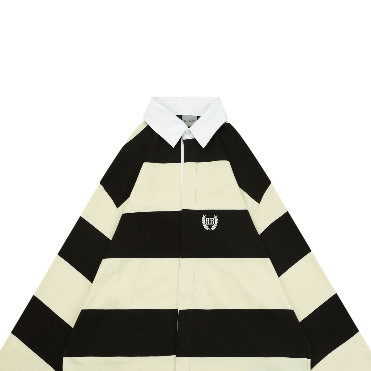 Balenciaga Yellow-Brown Pattern Long-Sleeve Polo