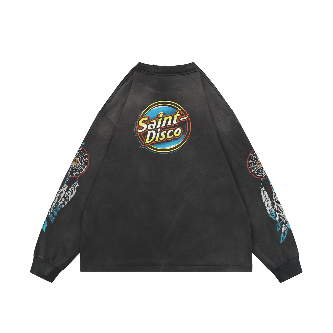 Saint Michael Flying Eagle Feather Print Long-Sleeve T-Shirt