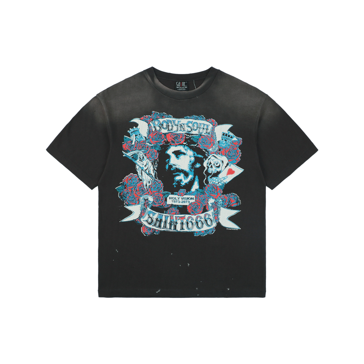 Saint Michael Rose and Jesus Graphic Short-Sleeve T-Shirt