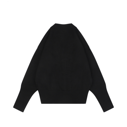 AMI Paris Heart-Jacquard Turtleneck Cardigan | Knit Layer