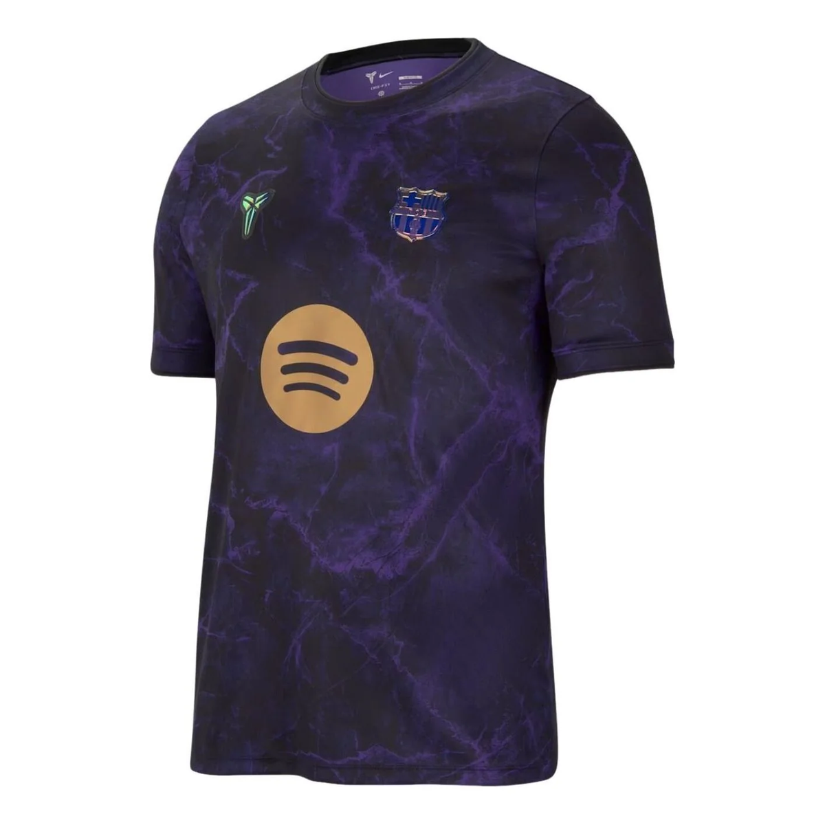 Nike Kobe x F.C. Barcelona Men's Away Dri-FIT Pre-Match T-Shirt, Field Purple/Black/Metallic Gold