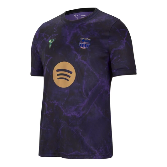 Nike Kobe x F.C. Barcelona Men's Away Dri-FIT Pre-Match T-Shirt, Field Purple/Black/Metallic Gold