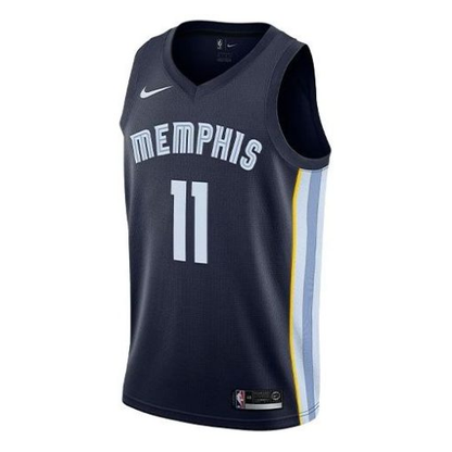 Nike Memphis Grizzlies No. 11 SW Fan Edition Jersey | Gray/Navy Blue