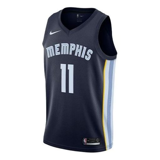Nike Memphis Grizzlies No. 11 SW Fan Edition Jersey | Gray/Navy Blue