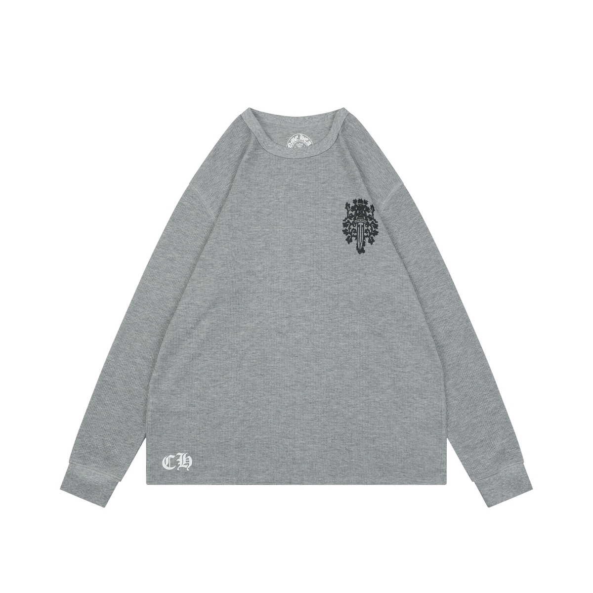 Chrome Hearts Waffle-Knit Long-Sleeve Tee | Vine & Sword Print