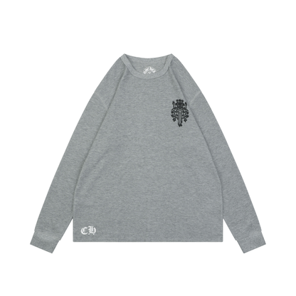 Chrome Hearts Waffle-Knit Long-Sleeve Tee | Vine & Sword Print