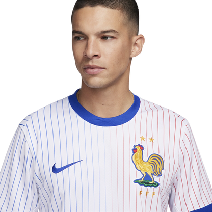 Nike France FFF 24/25 Stadium Away Soccer Jersey – White/Blue