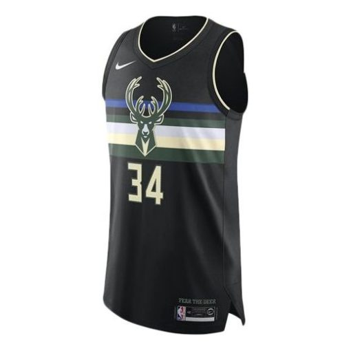 Nike Giannis Antetokounmpo Milwaukee Bucks Statement Edition Authentic Jersey - Black