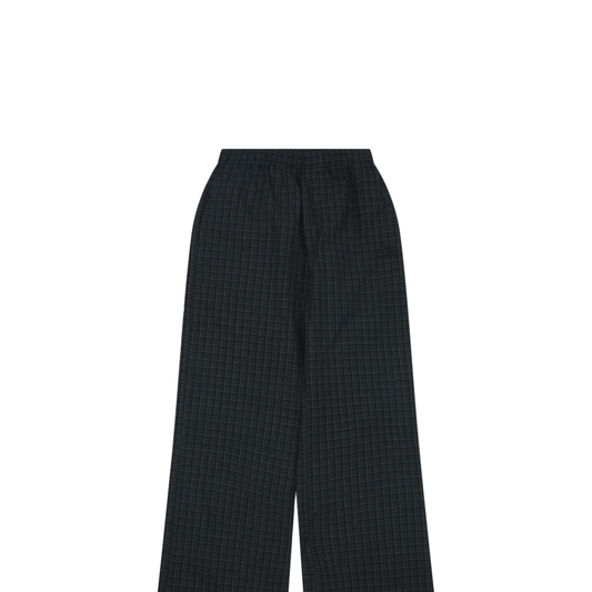 Balenciaga Micro-Check Wide-Leg Trousers