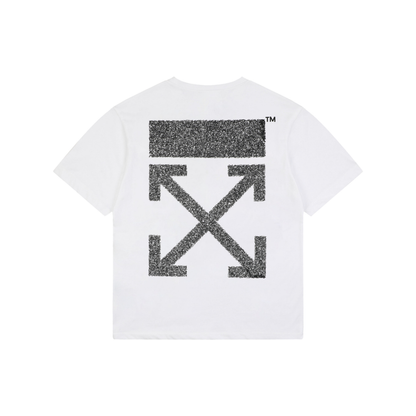 Off-White Free-Form Arrow Embroidery Short-Sleeve T-Shirt - White