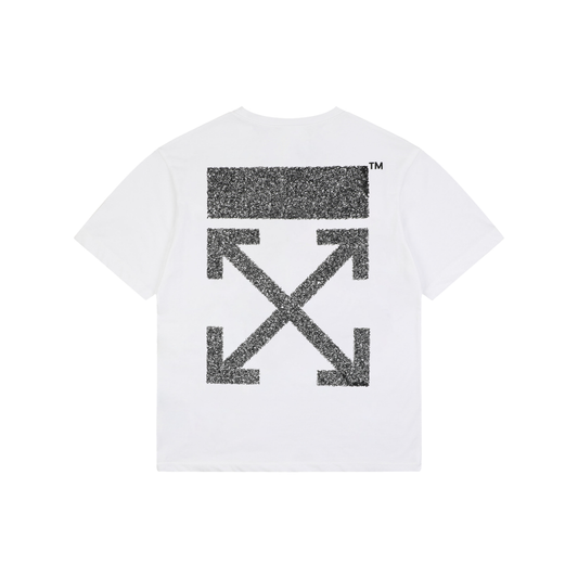 Off-White Free-Form Arrow Embroidery Short-Sleeve T-Shirt - White
