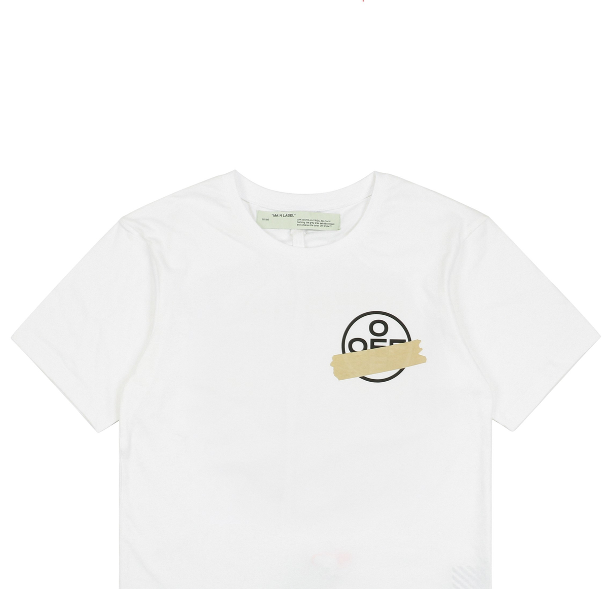 Off-White SS20 Yellow Rubber Arrow Print Short-Sleeve T-Shirt - White