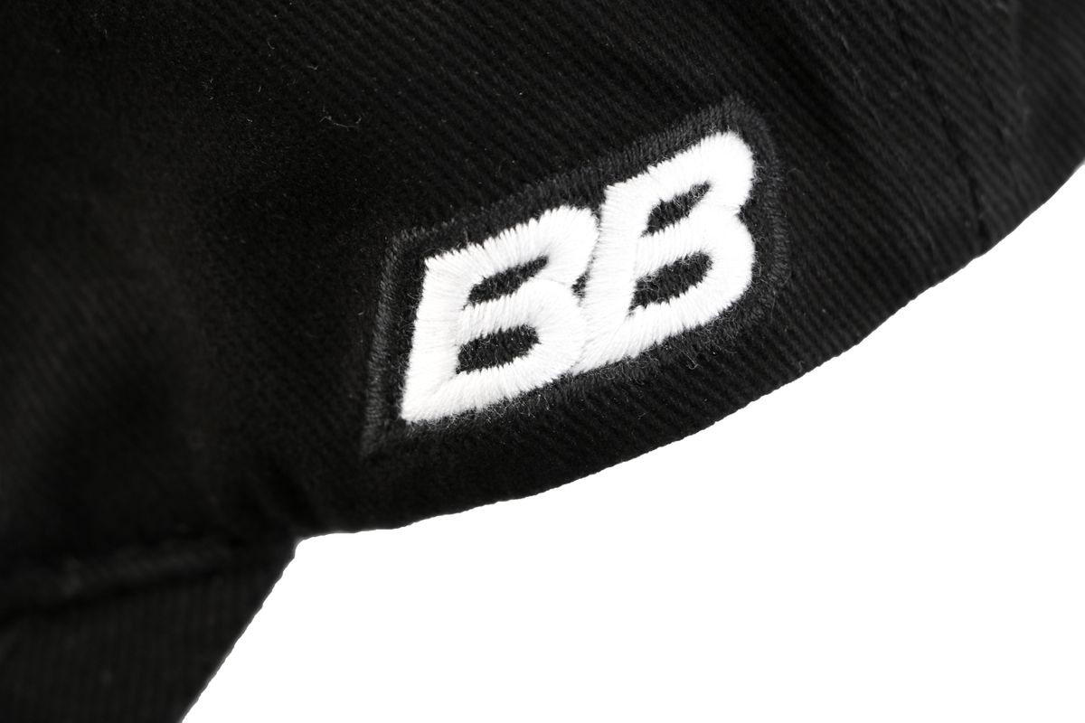 Balenciaga BLNCG Embroidered Cotton Cap – Black