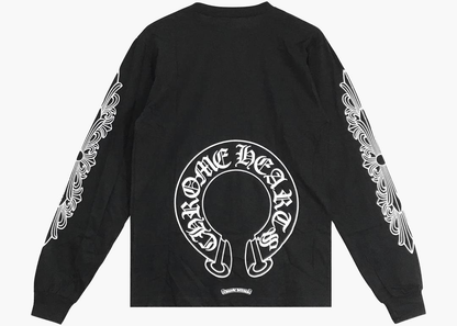 Chrome Hearts Black Horseshoe Long-Sleeve Tee