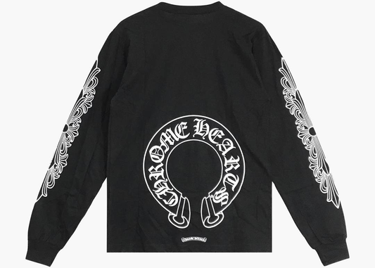 Chrome Hearts Black Horseshoe Long-Sleeve Tee