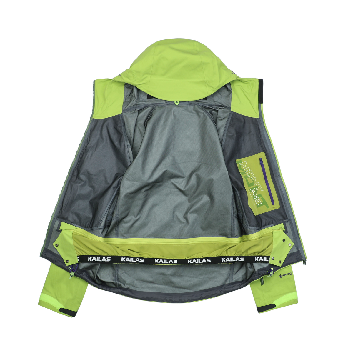 Kailas MONT X-LT GORE-TEX 3L Hardshell Jacket – Lime Green | 40D Ultralight Waterproof Alpine Shell