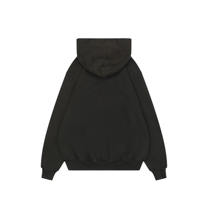 Off-White Angel & Harp Baroque Print Hoodie – Black | Renaissance Graphic Oversized Streetwear Sweatshirt