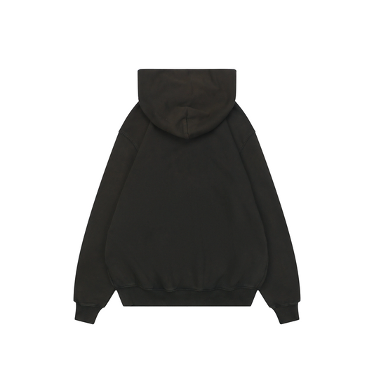 Off-White Angel & Harp Baroque Print Hoodie – Black | Renaissance Graphic Oversized Streetwear Sweatshirt