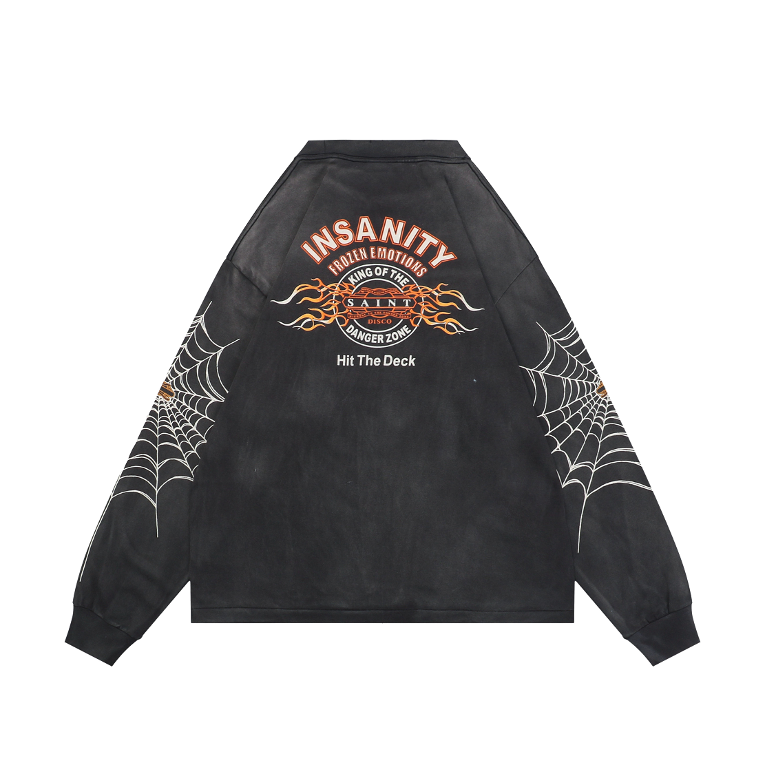 Saint Michael Spiderweb Print Long-Sleeve T-Shirt